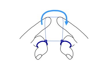 Drawing hands and arrow copy